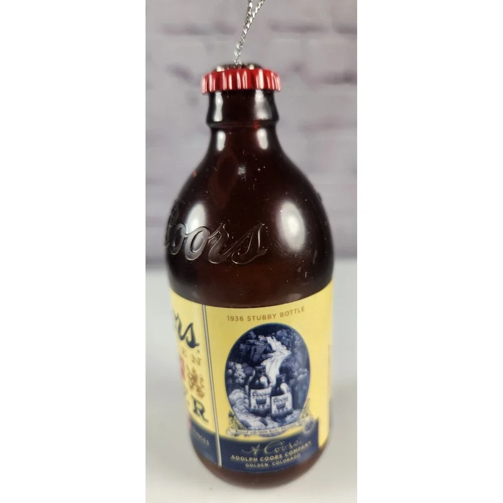 NEW Coors Golden Banquet Faux Beer Bottle Christmas Tree Ornament Collectible